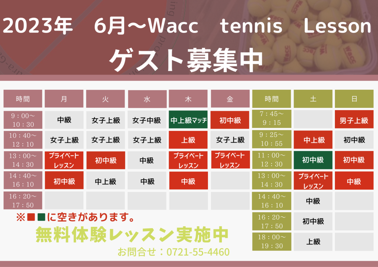 ～富田林市からテニスで世界へ～大気は不安定でもWaccは安定・・・